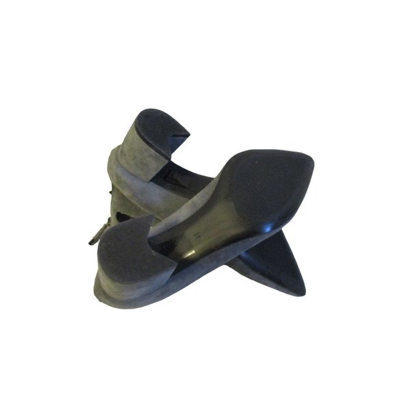 *Bruno Premi Gray Suede Ankle Strap Pointed Toe Pumps - Picture 8 of 9